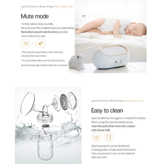 Spectra Dual Compact Premium Electric Breast Pump - MamaApp