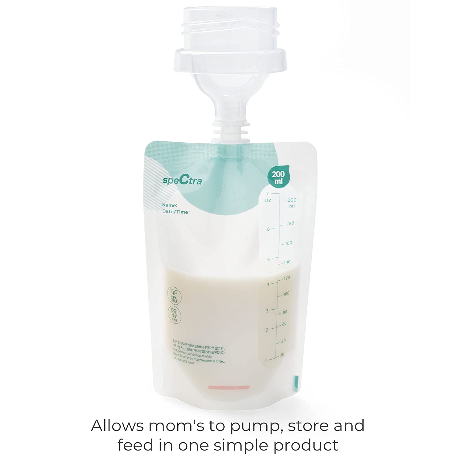 Spectra Easy Milk Storage Bag with Connector