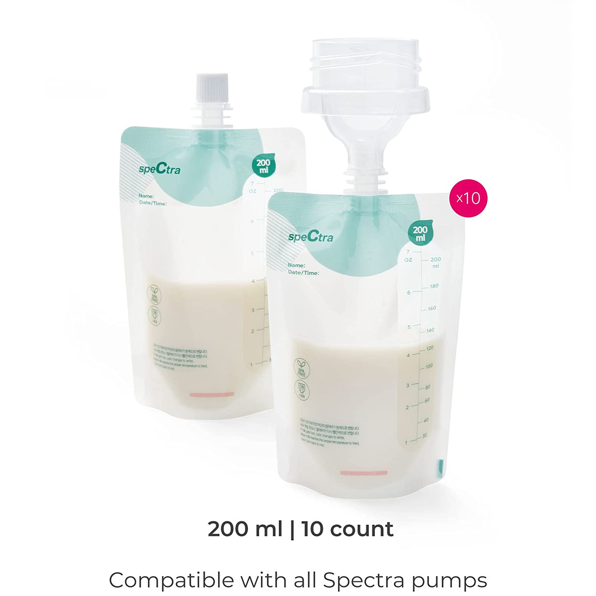 Spectra Easy Milk Storage Bag with Connector