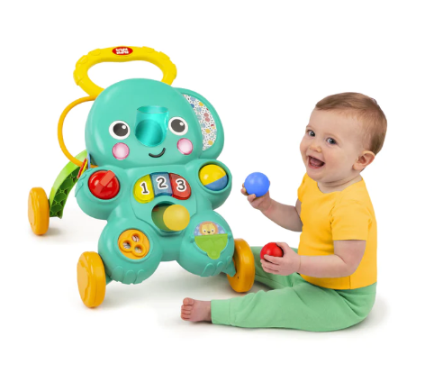 Kids2 Bright Starts Elephant Stroll 'n Roll 2-in-1 Ball Play Walker