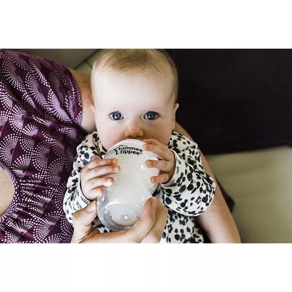 Tommee Tippee Closer to Nature Feeding Bottle, 260ml x 2  - Clear - MamaApp