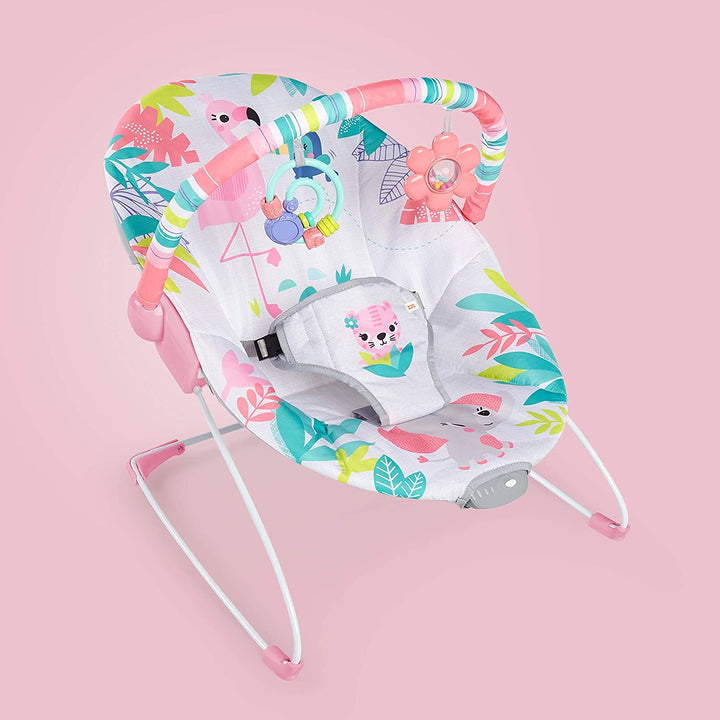 Kids2 Bright Starts Flamingo Vibes Vibrating Bouncer