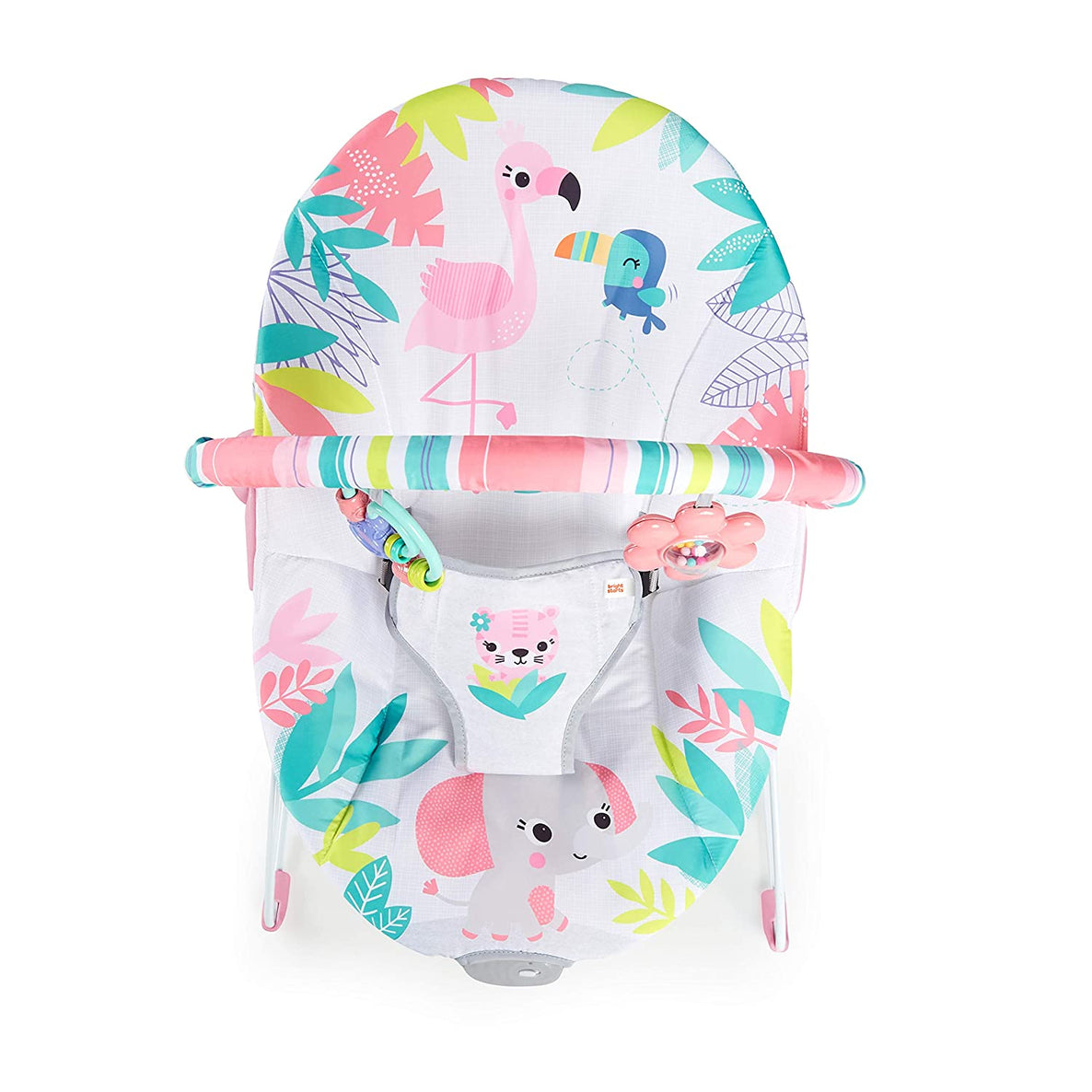 Kids2 Bright Starts Flamingo Vibes Vibrating Bouncer