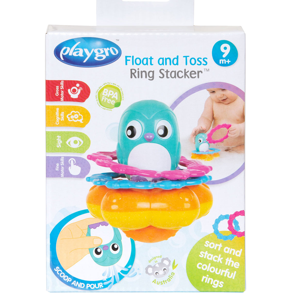 Playgro Float and Toss Ring Stacker - MamaApp