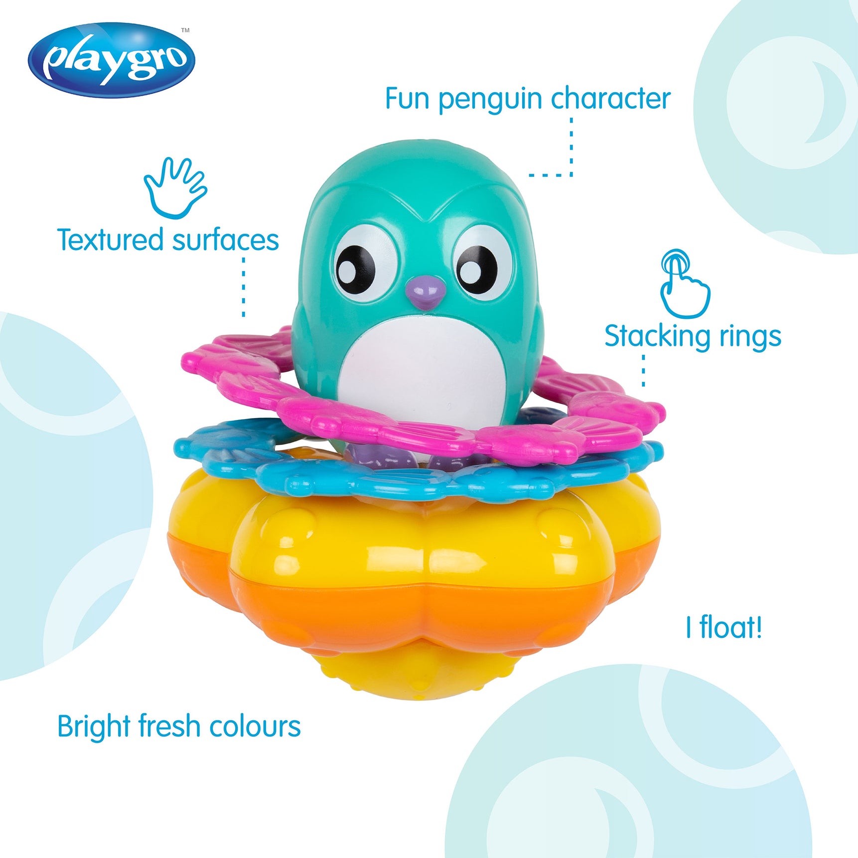 Playgro Float and Toss Ring Stacker - MamaApp