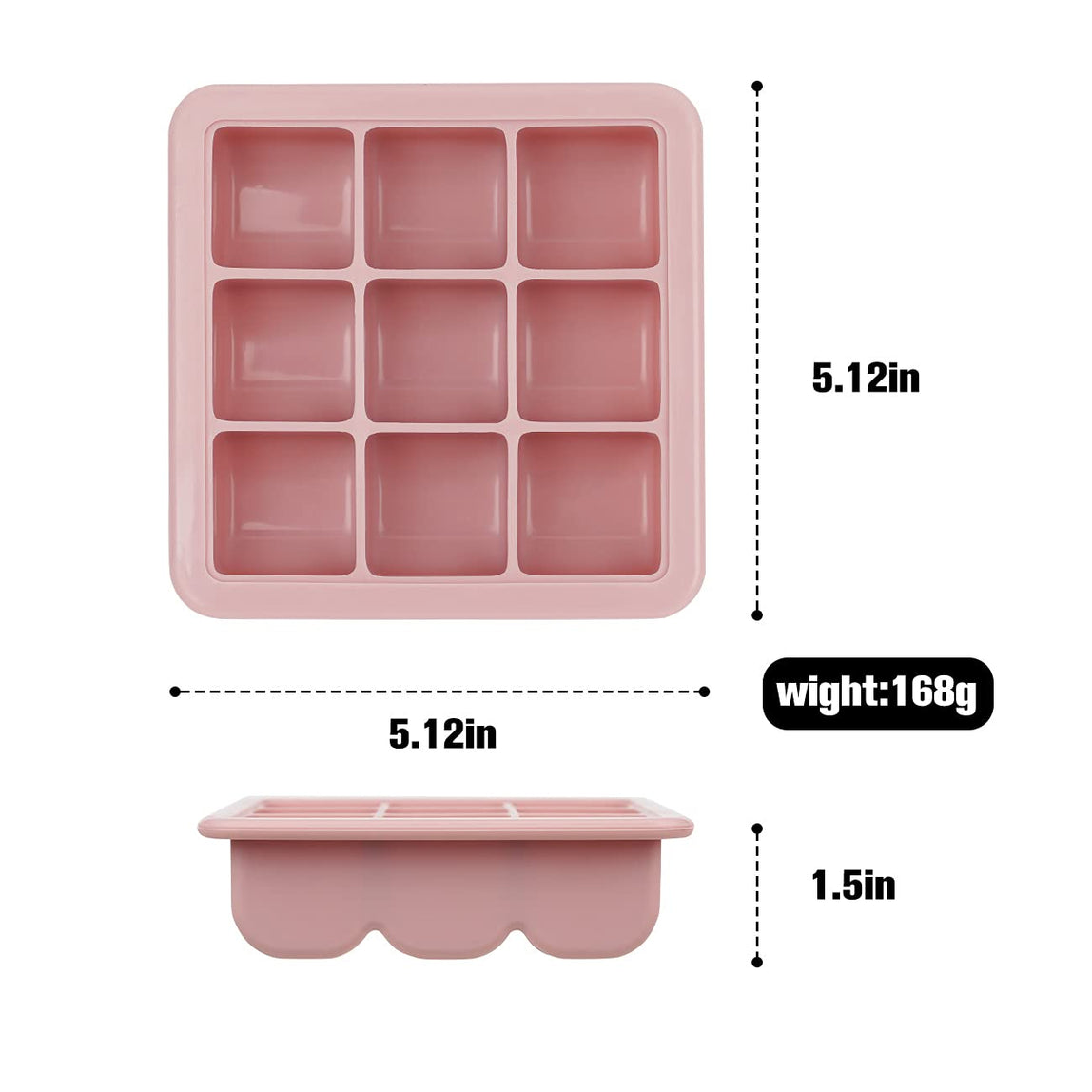 Haakaa Silicone Freezer Tray with Lid - 9 Compartments - MamaApp