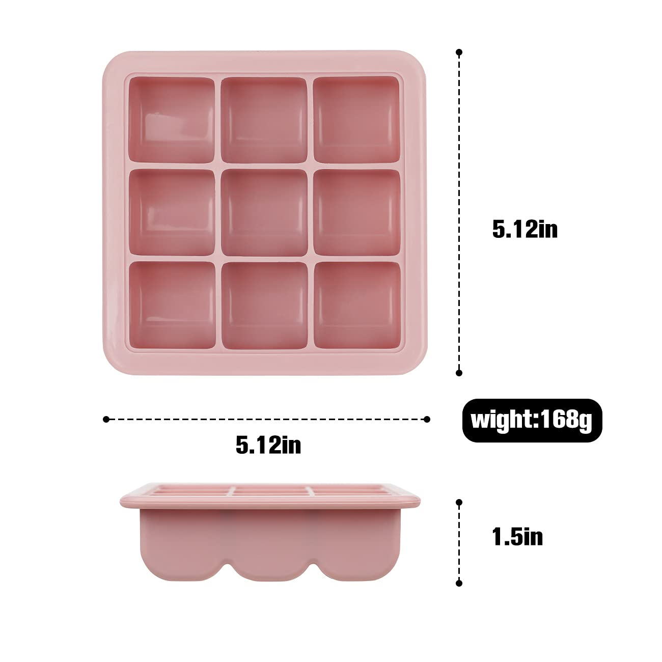 Haakaa Silicone Freezer Tray with Lid - 9 Compartments