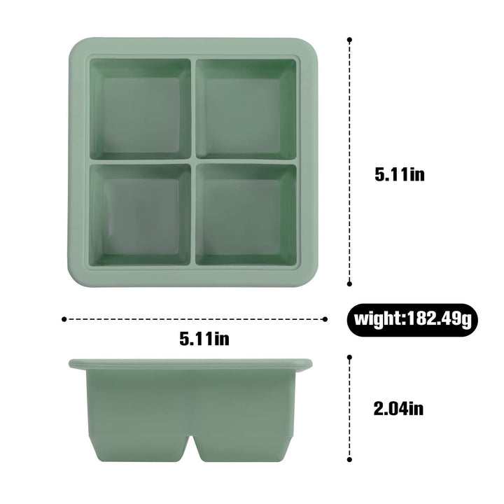 Haakaa Silicone Freezer Tray with Lid - 4 Compartments