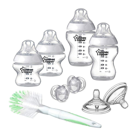 Tommee Tippee Closer To Nature Newborn Starter Set Glass Feeding Bottle  - Clear - MamaApp