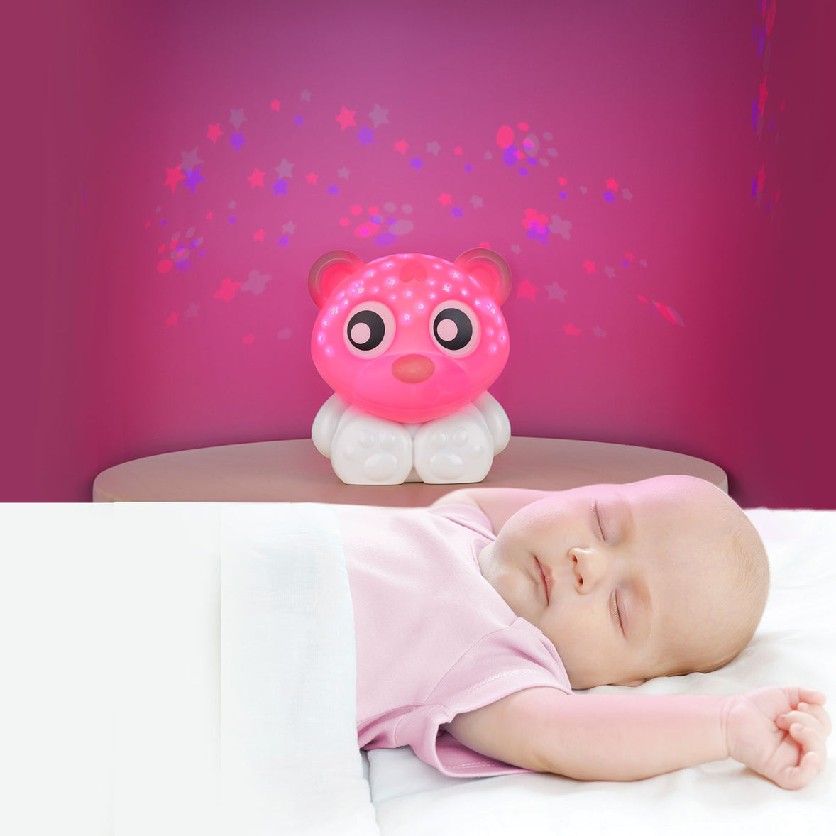 Playgro Goodnight Bear Night Light and Projector (Mint and White)