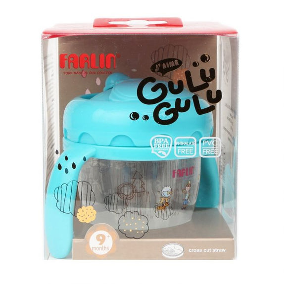 Farlin Gulu Straw Learner Cup 120ml Green - MamaApp