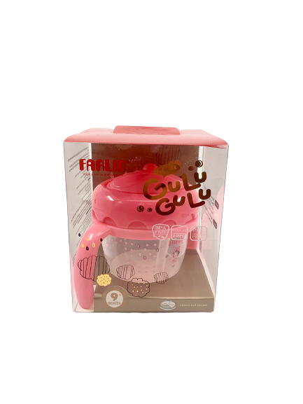 Farlin Gulu Straw Learner Cup 120ml Pink