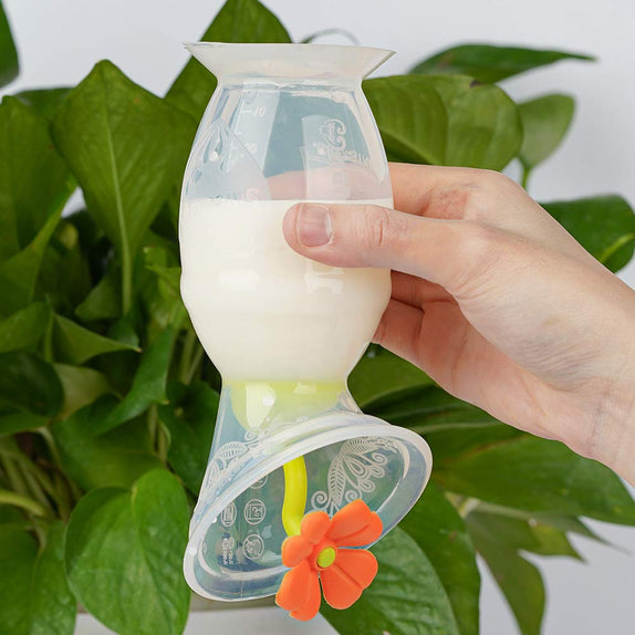 Haakaa 150ml Silicone Breast Pump & Flower Stopper Set - MamaApp