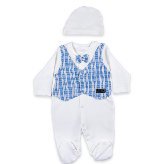 Londony Romper with Feet, Cap - MamaApp