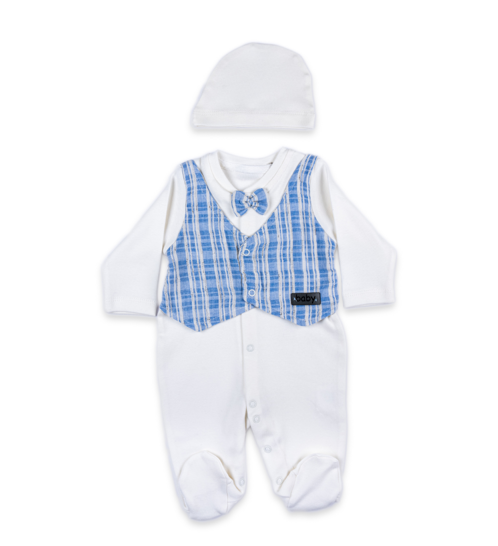 Londony Romper with Feet, Cap