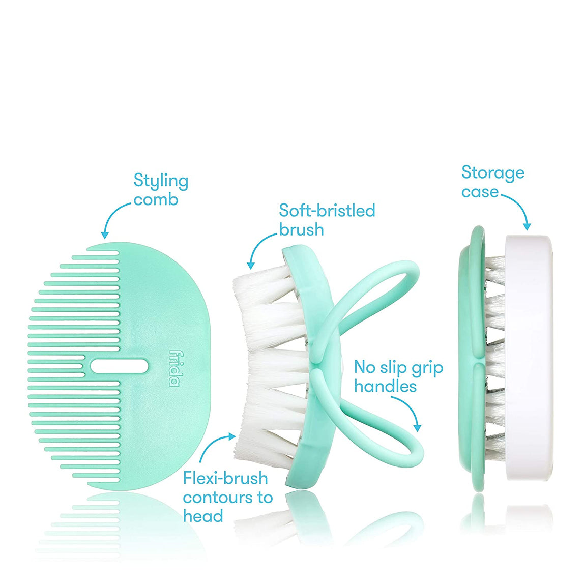 FridaBaby Head Hugging Hair Brush + Comb - MamaApp