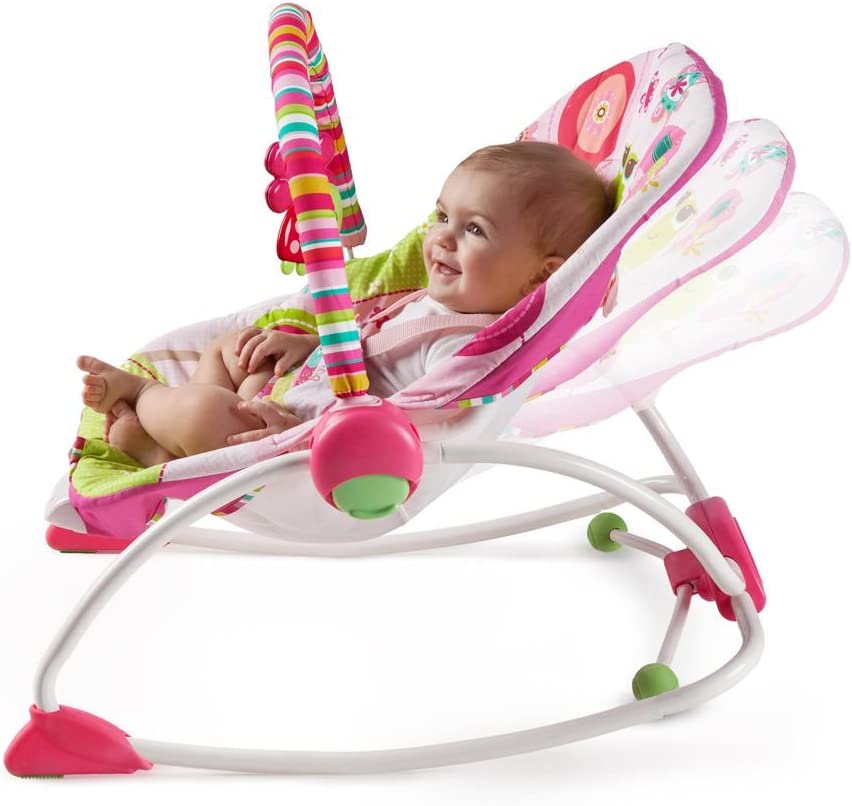 Kids2 Bright Starts Infant To Toddler Rocker Raspberry Garden