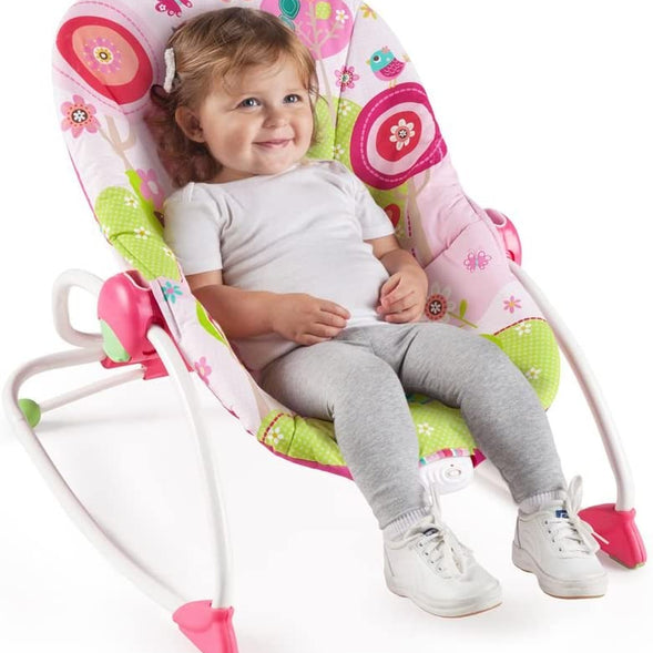 Kids2 Bright Starts Infant To Toddler Rocker Raspberry Garden