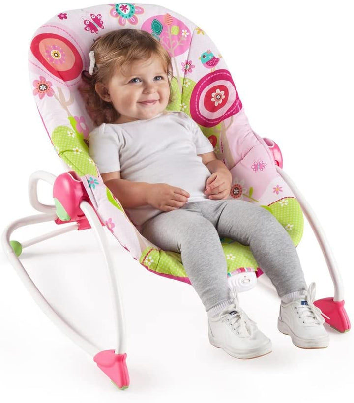 Kids2 Bright Starts Infant To Toddler Rocker Raspberry Garden