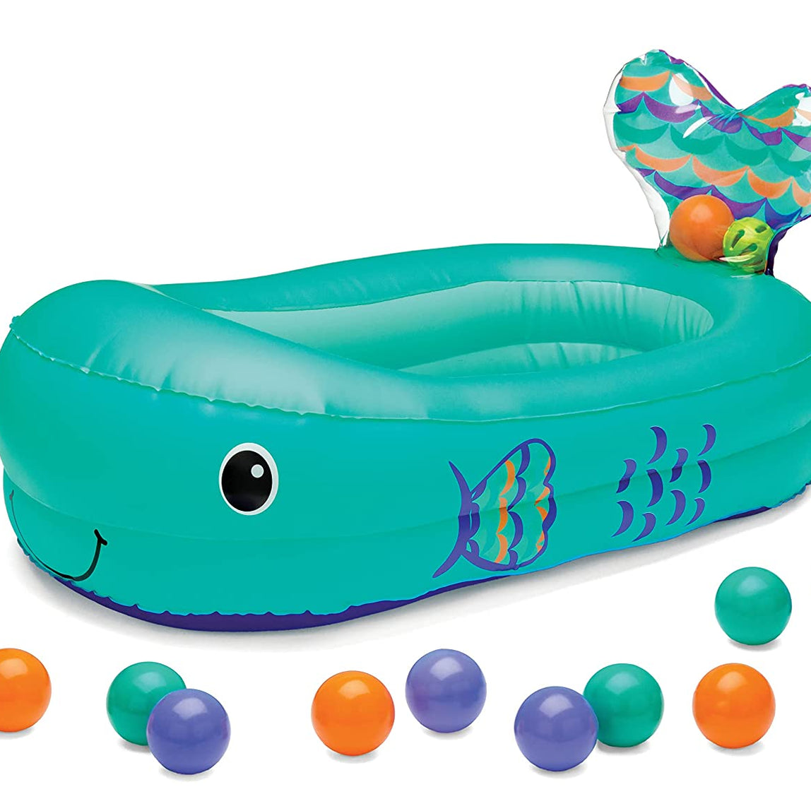 Infantino Whale Bubble Ball Inflatable Bath Tub - with temprature sensor - MamaApp