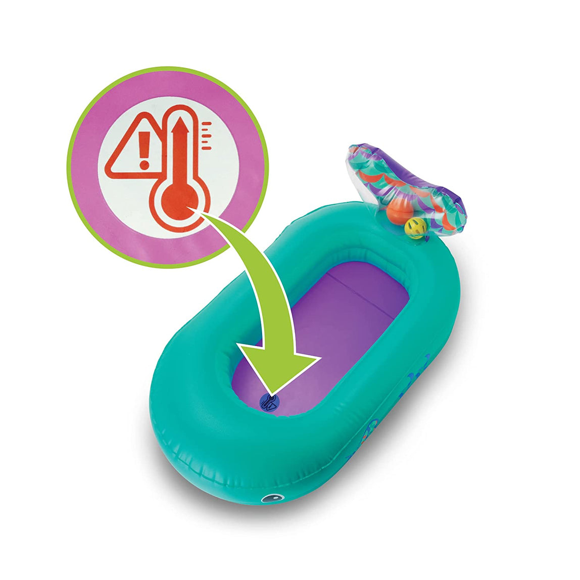 Infantino Whale Bubble Ball Inflatable Bath Tub - with temprature sensor - MamaApp