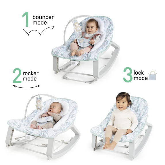 Ingenuity Keep Cozy 3in1 Grow with Me Bounce & Rock Seat  Spruce - MamaApp