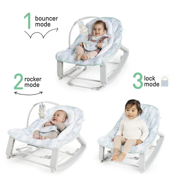 Kids2 Ingenuity Keep Cozy 3in1 Grow with Me Bounce & Rock Seat  Spruce