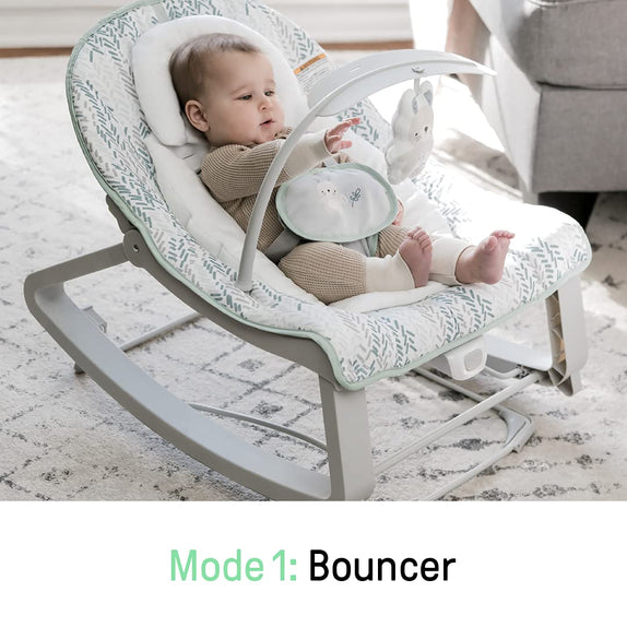 Ingenuity Keep Cozy 3in1 Grow with Me Bounce & Rock Seat  Spruce - MamaApp