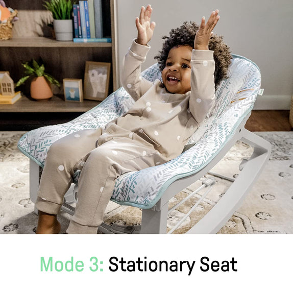 Ingenuity Keep Cozy 3in1 Grow with Me Bounce & Rock Seat  Spruce - MamaApp