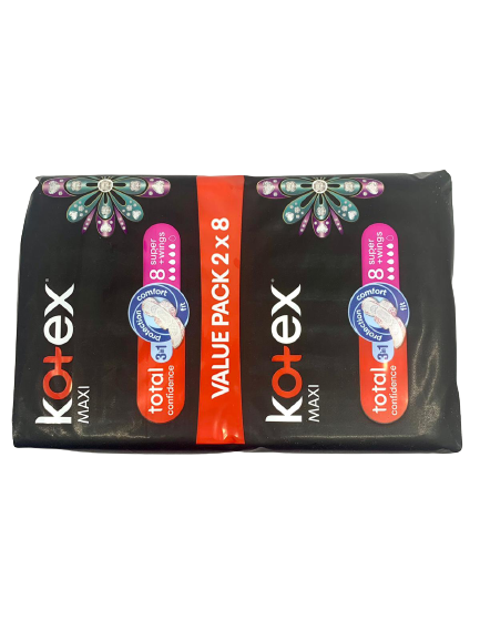 Kotex Maxi Super + Wings Value pack 16's