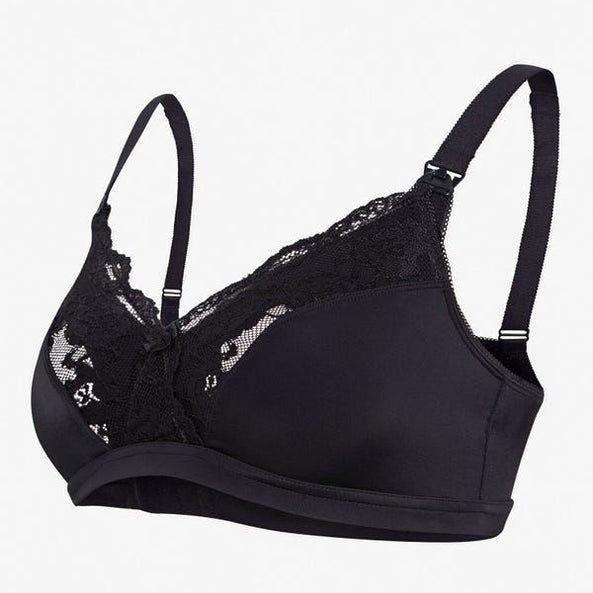 Carriwell Lace Maternity & Nursing Bra - Black