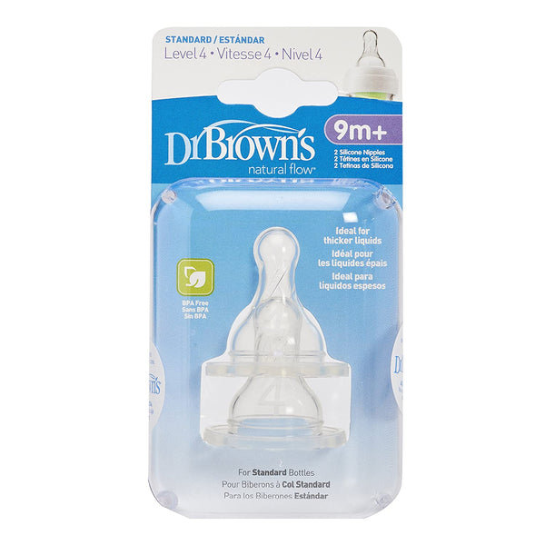Dr. Brown's Natural Flow Level 4 Narrow Silicone Nipple