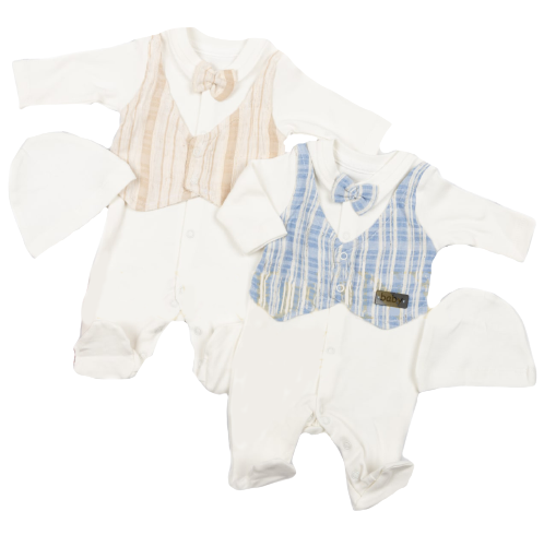 Londony Romper with Feet, Cap