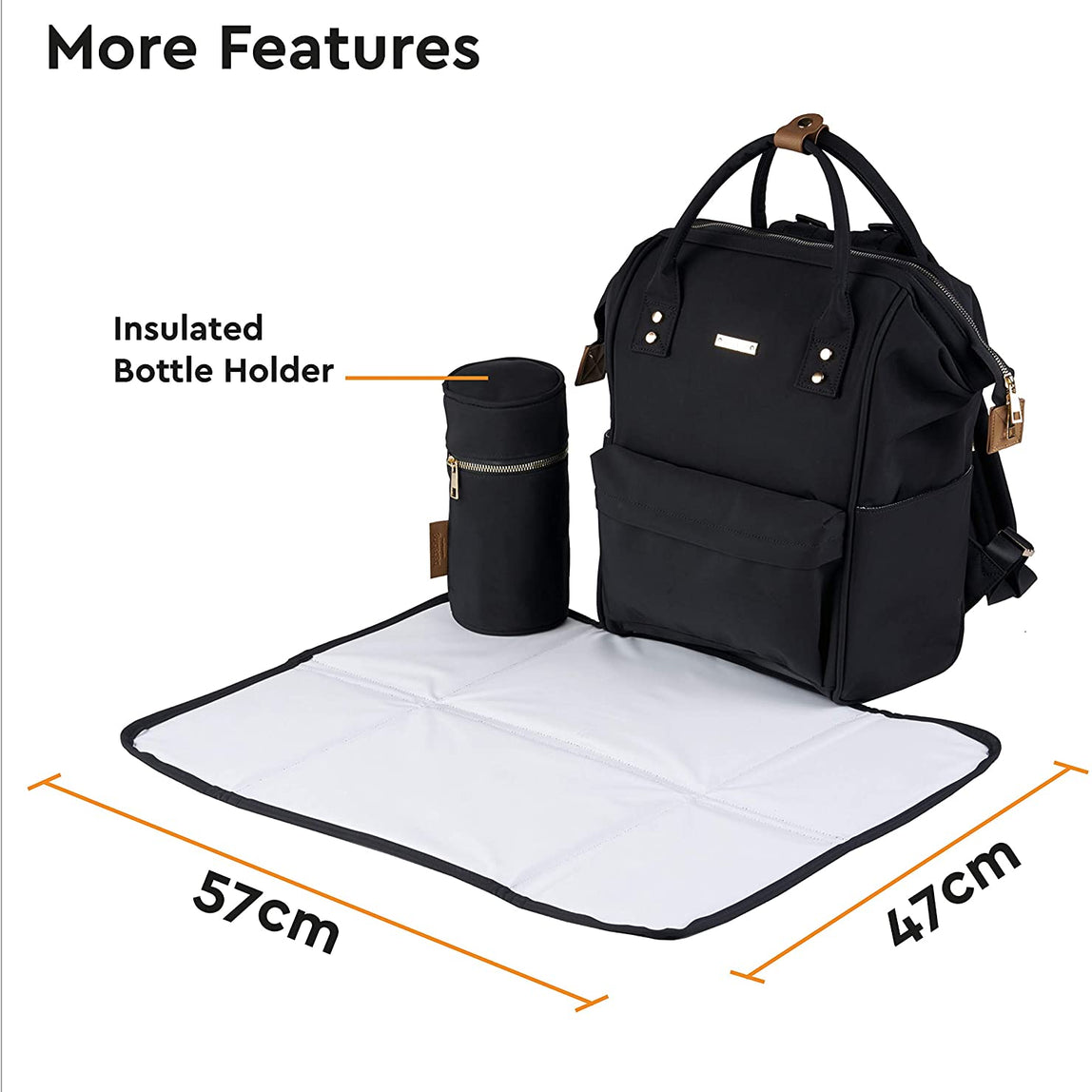 BabaBing Mani Backpack Changing Bag Black- MamaApp
