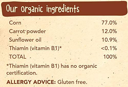 Organix Melty Carrot Puffs Organic Corn Snacks
