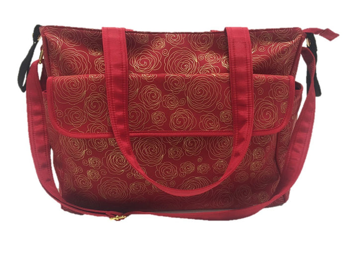 Summer Infant Messenger Changing Bag Red/Gold Swirl