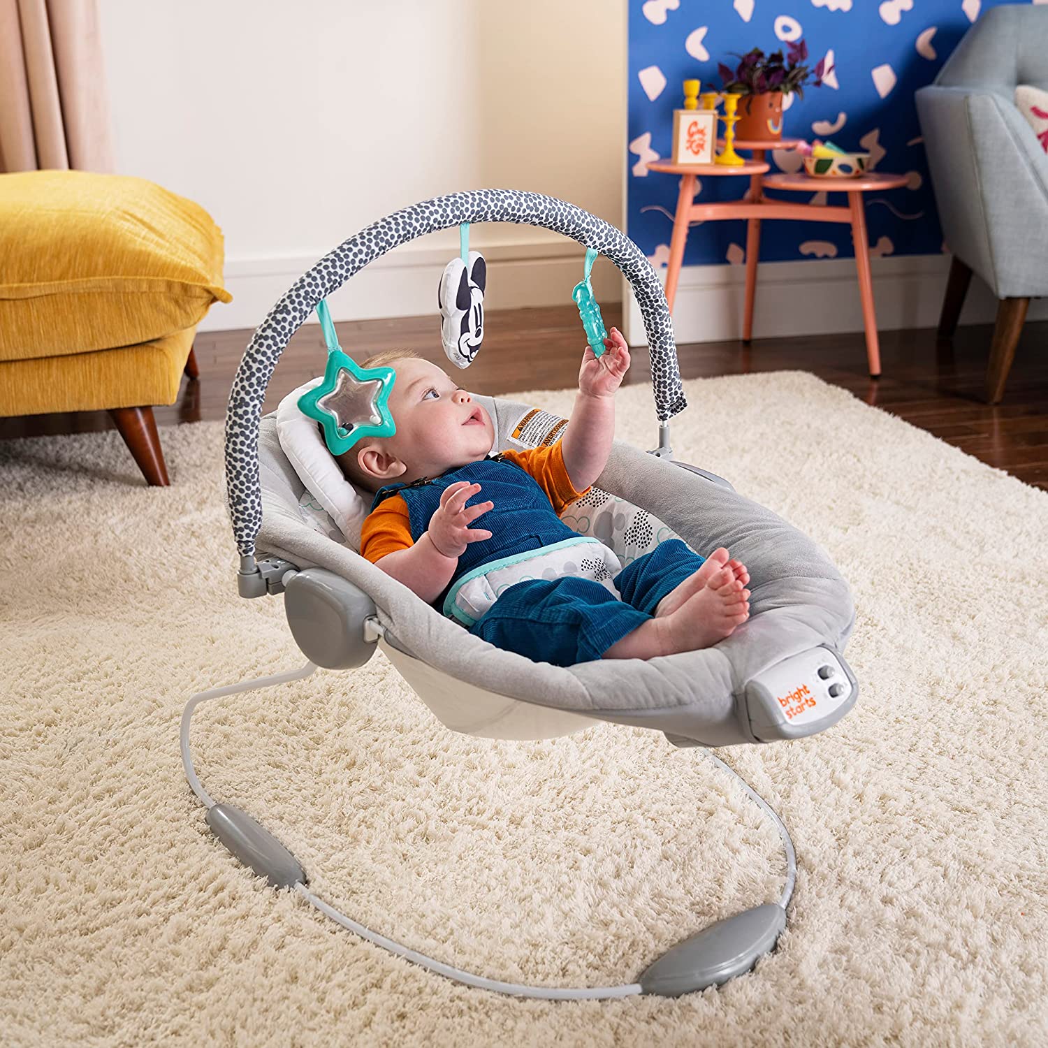 Kids2 Bright Starts Mickey Mouse Cloudscapes Cradling Bouncer