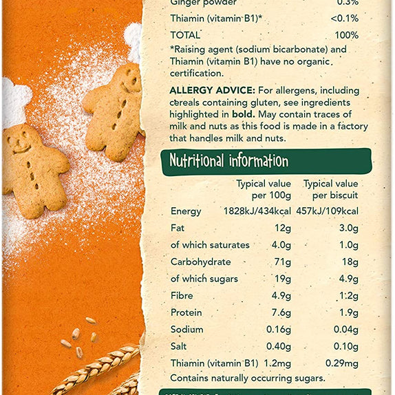 Organix Organic Mini Gingerbread Men Biscuits - MamaApp