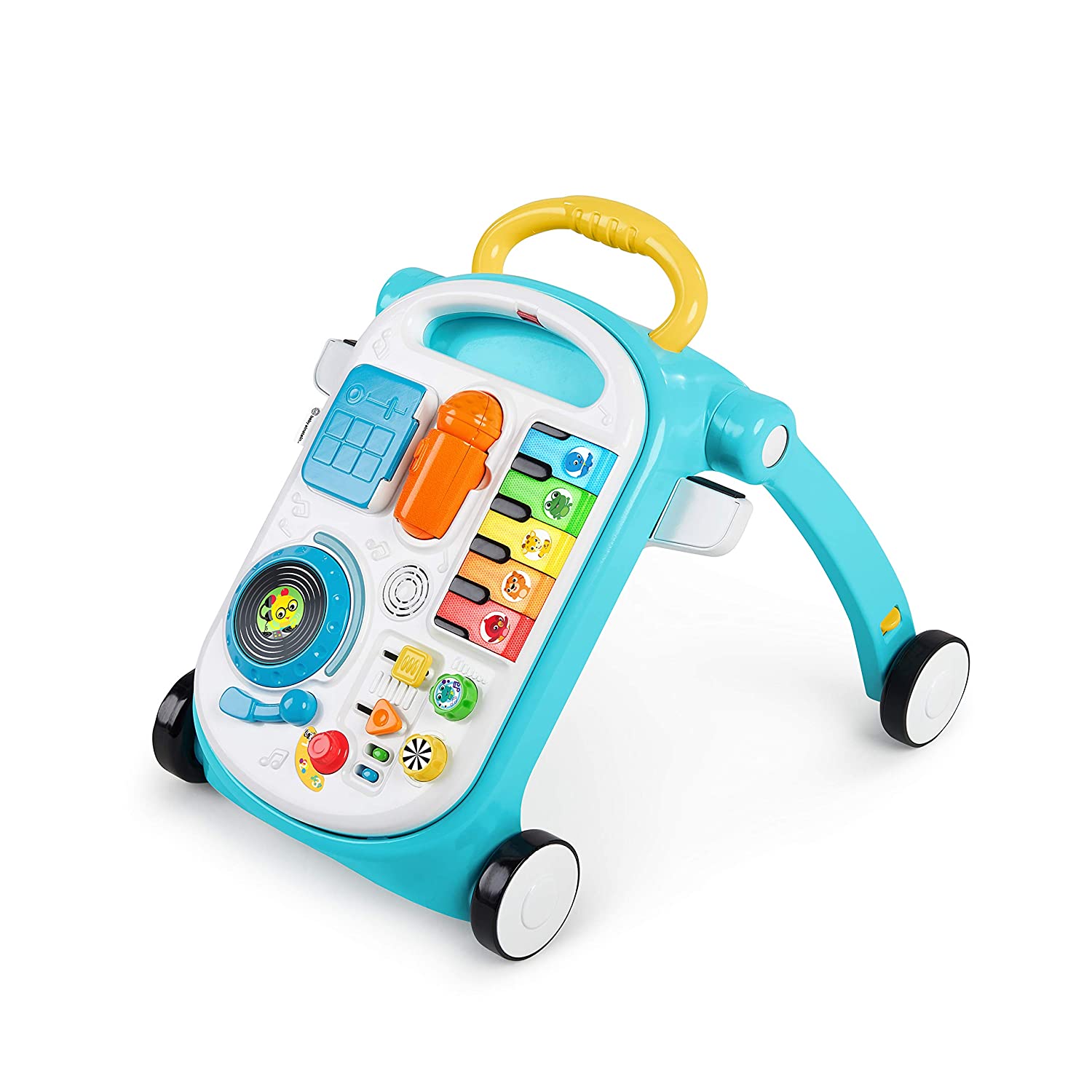Kids2 Baby Einstein Musical Mix ‘N Roll 4-in-1 Push Walker, Activity Center, Toddler Table and Floor -Toy