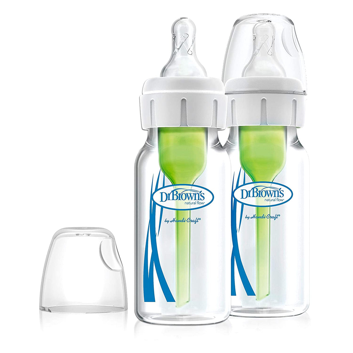 Dr Brown's 120ml glass baby bottle with vent system for newborns