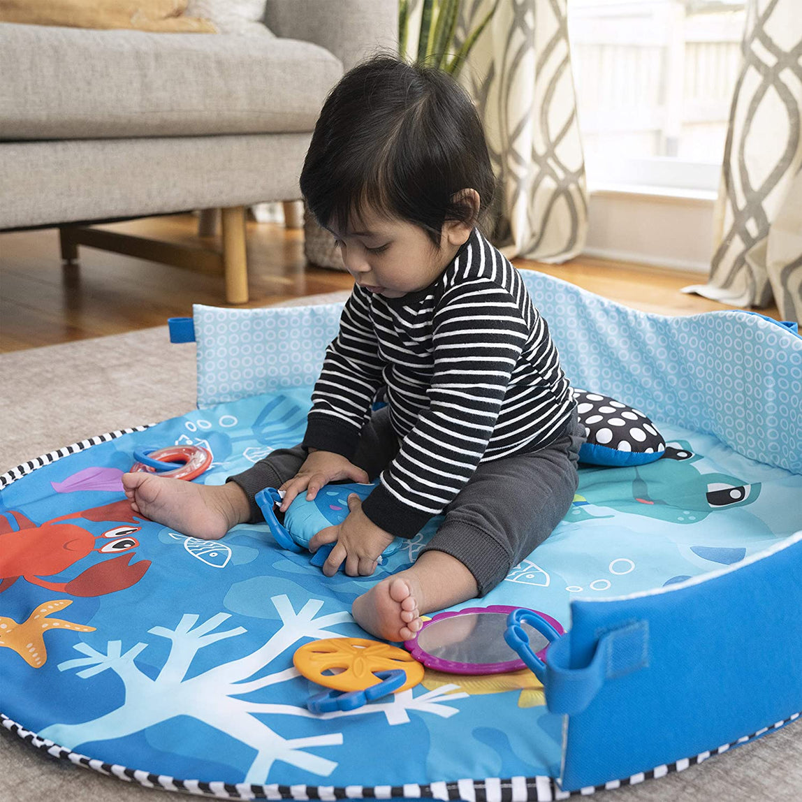 Baby Einstein Neptune Under The Seat Lights & Sounds Activity Gym & Play Mat - MamaApp
