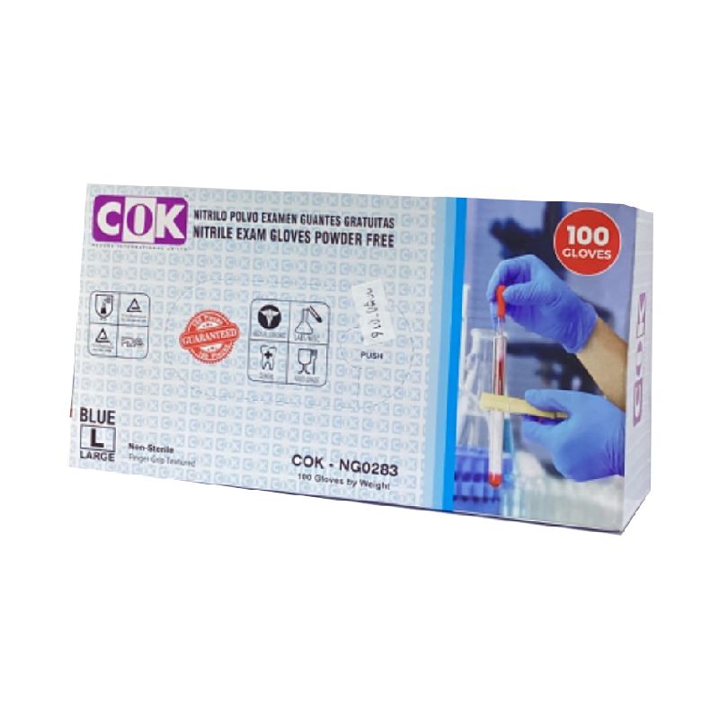 NITRILE EXAM GLOVES POWDER FREE 100 PCS