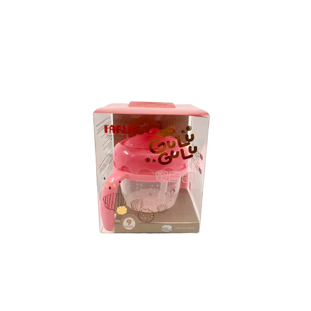 Farlin Gulu Straw Learner Cup 120ml Pink