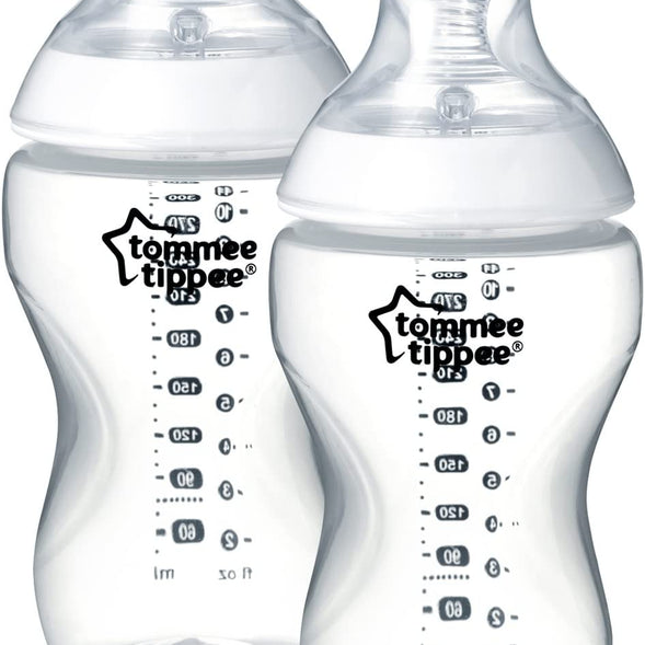 Tommee Tippee Closer To Nature PP Feeding Bottle Clear 2x340ml