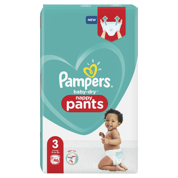 Pampers Baby Dry Nappy Pants Size 3 46's