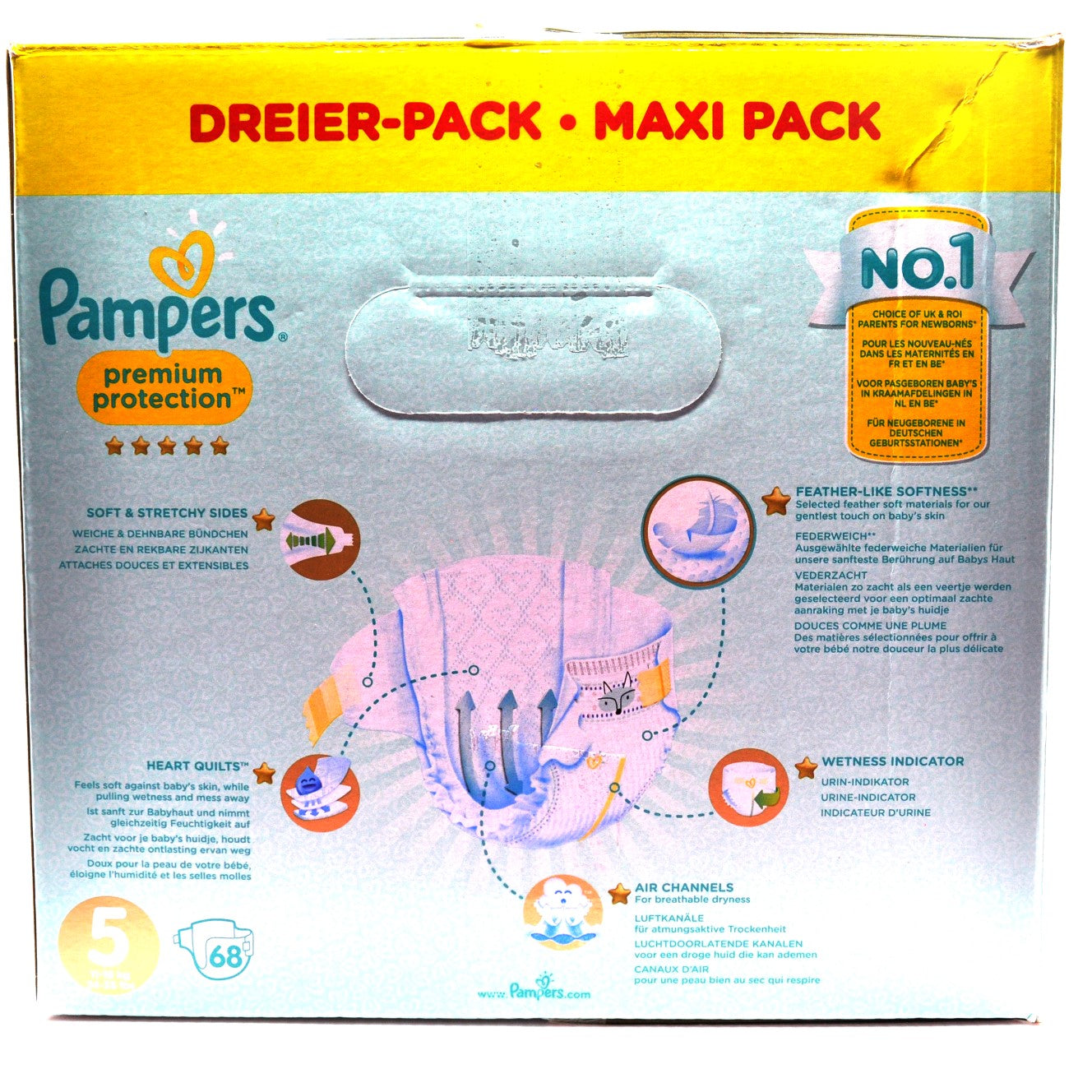 MamaApp Pampers Premium Protection Diapers Size 5 Maxi Pack (68's)