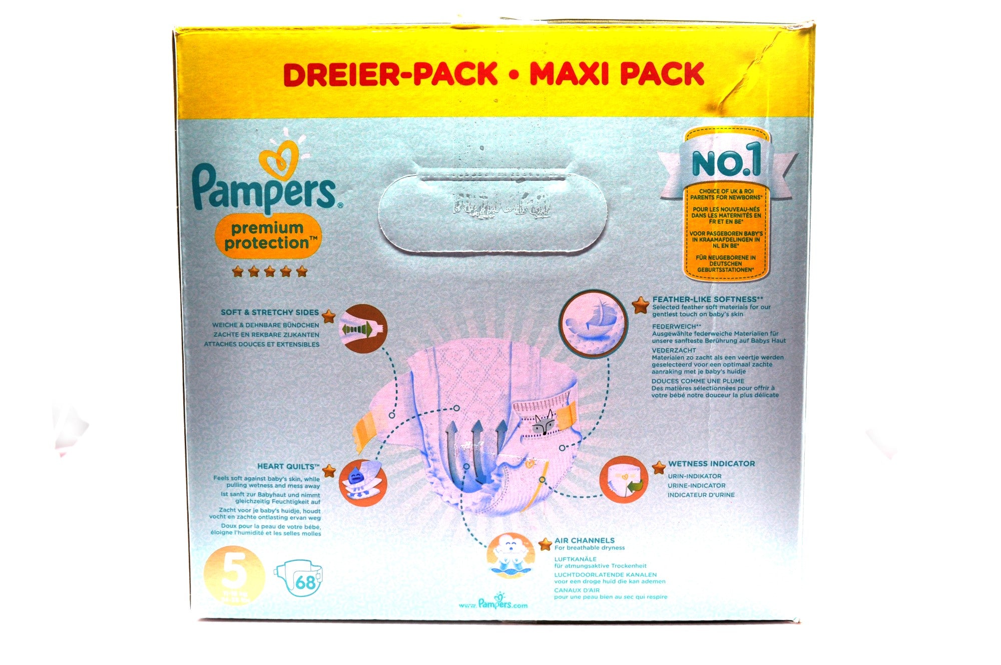 MamaApp Pampers Premium Protection Diapers Size 5 Maxi Pack (68's)