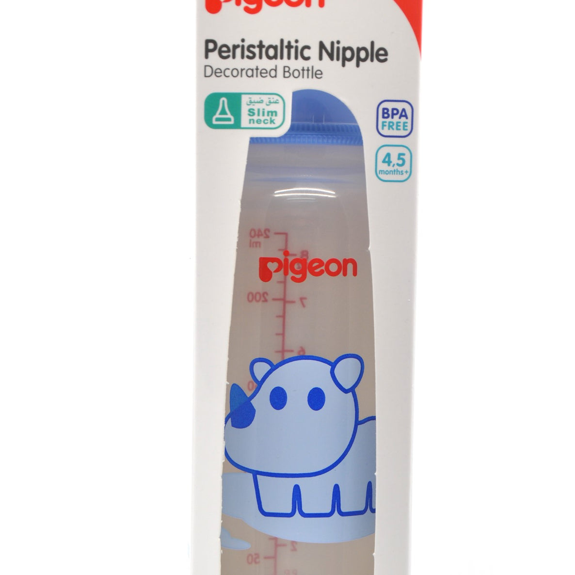 MamaApp Pigeon Peristaltic Nipple Decorated Bottle