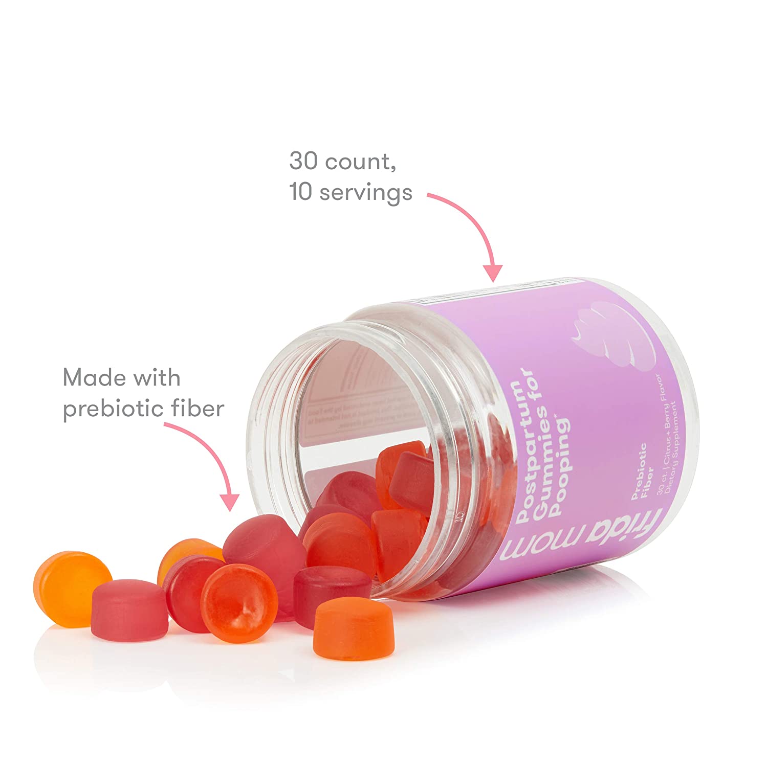FridaMom Postpartum Fibre Gummies for Pooping