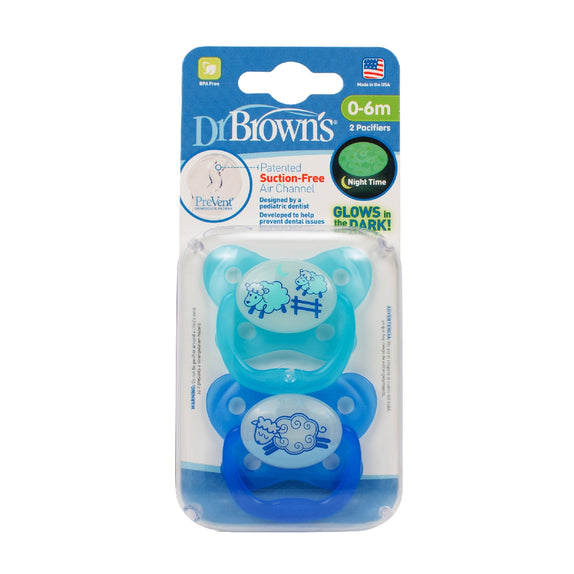 Dr. Brown's Prevent Glow in the Dark Butterfly Shield Pacifier Stage 1 - MamaApp